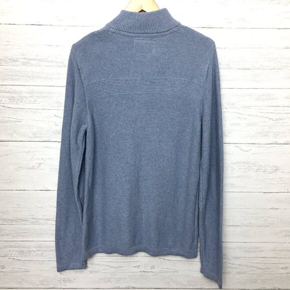 NEW Flag & Anthem Men's Blue 1/4 Zip Sweater Cotton size Small Read Desc. - Picture 3 of 10